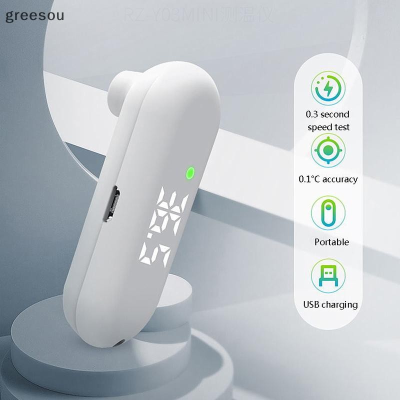 greesou Rechargeable Forehead Thermometer Mini USB Termometer Digital ...