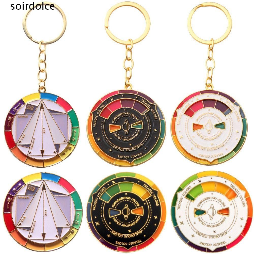 SOIRDOLCE Color Wheel Keyring, Color Wheel Palette Spinning Color ...