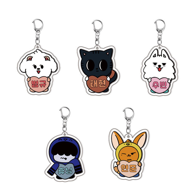 Fashion Cartoon TXT Anime Acrylic Double Sided Keychain | Shopee ...