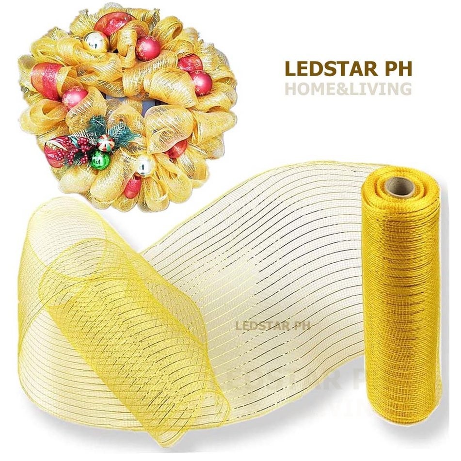 Deco Mesh Poly Ribbon 8M Each Roll Sparkling Metallic Foil Mesh Ribbon ...