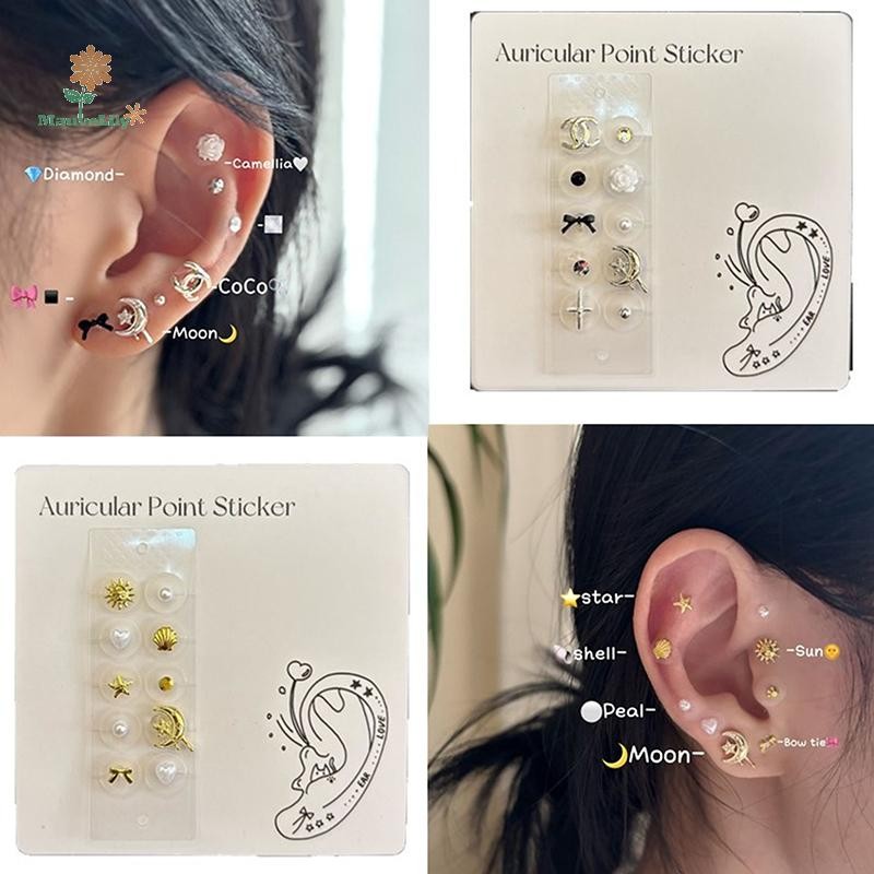 LILY 10 Patches Ear Point Stickers Ear Pressure Stick Acupuncture ...