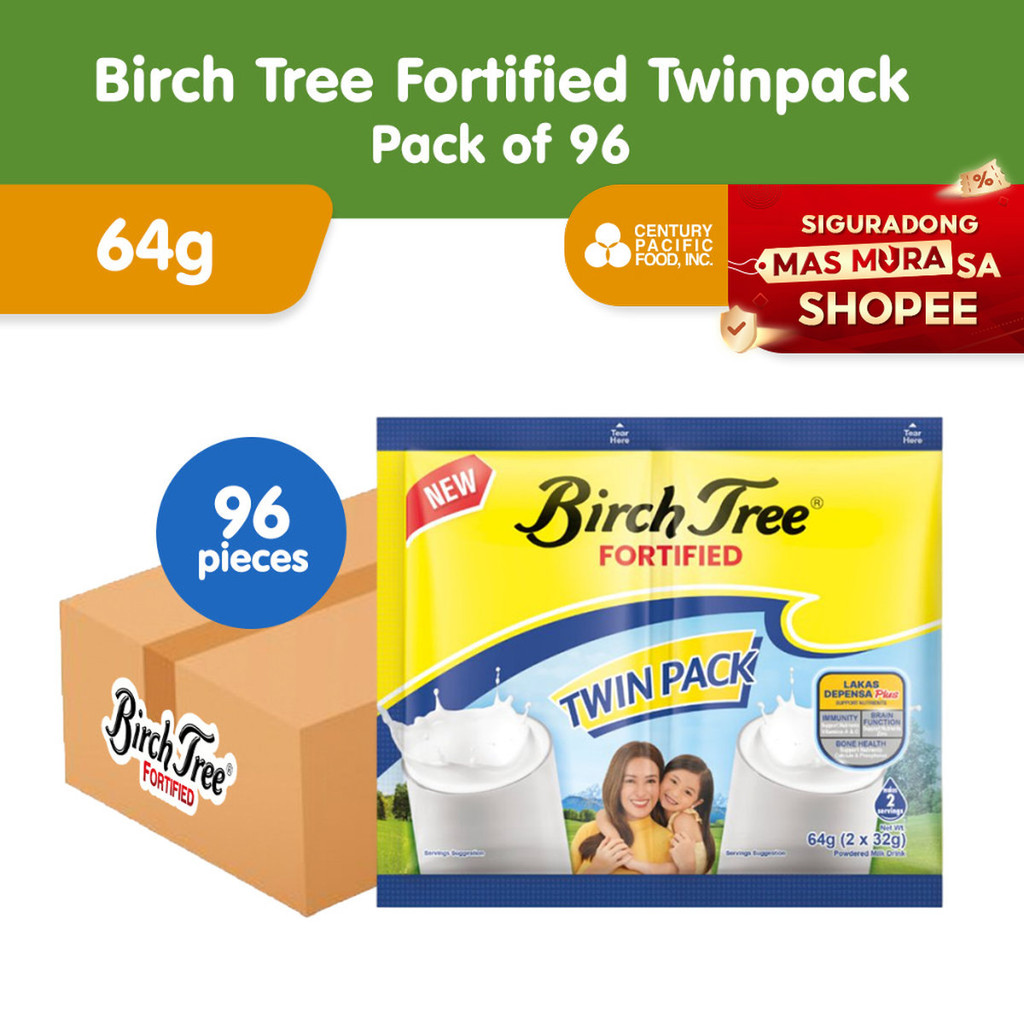 Birch Tree Fortified Powdered Milk Twin Pack 64g x 96 - Supports ...