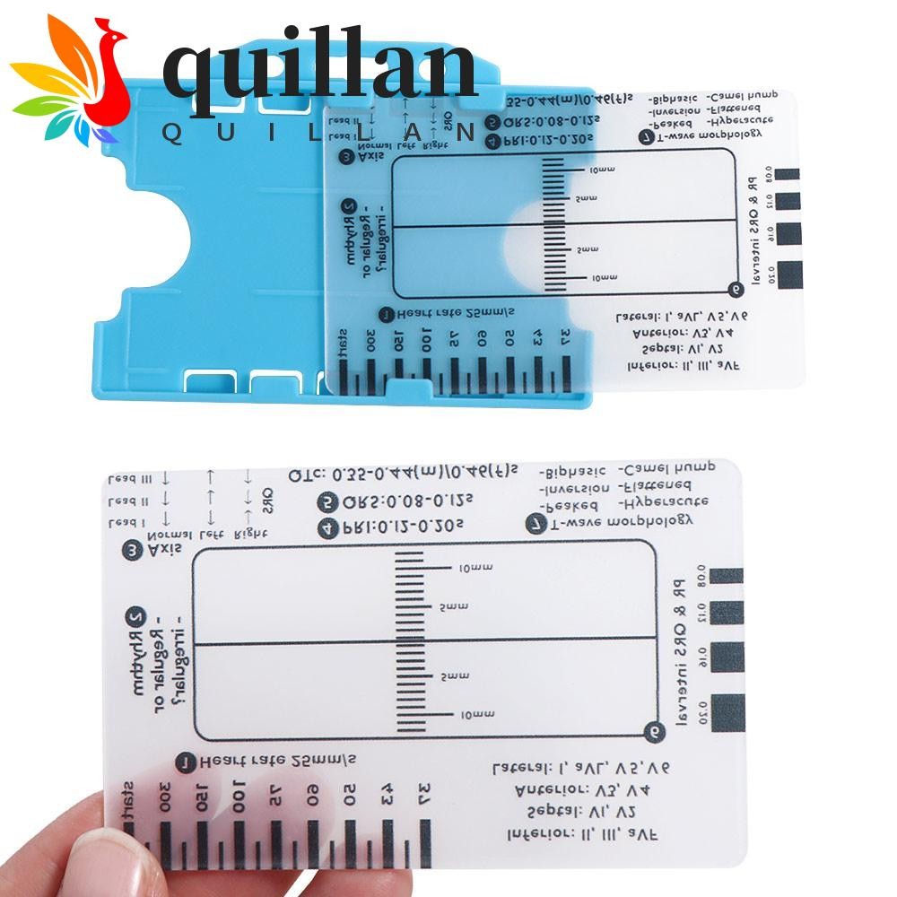QUILLAN ECG 7 Step Ruler Card, Interpretation Portable Pocket Ecg/Ekg ...