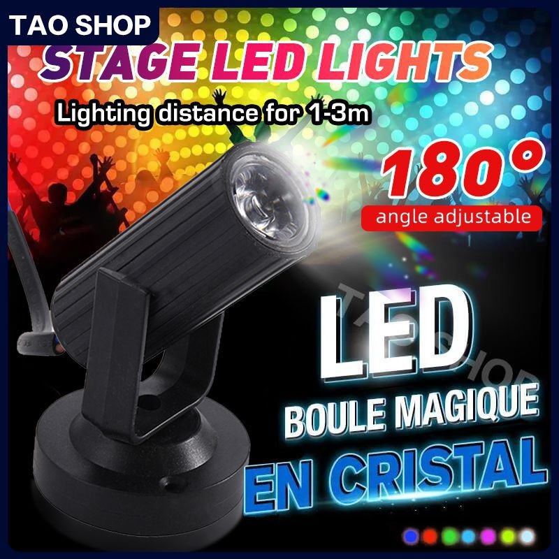 Mini LED Stage Spotlight Light Portable Angle Adjustable Light Party ...