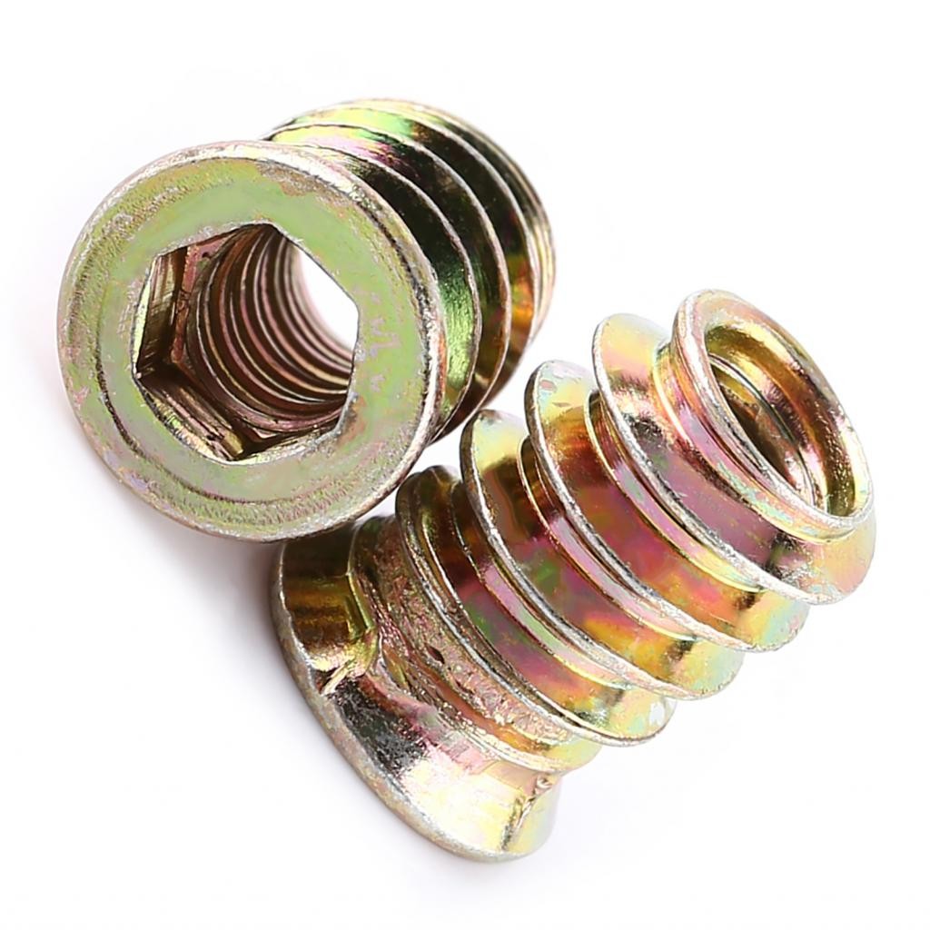Wood Inserts 20PCS M10x25mm Threaded Insert Nuts - Zinc Plated Hex Drive For Furniture Wood Furniture Inserts