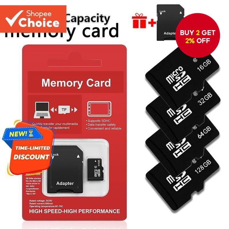 Waterproof Micro SD Card for Cameras & Phones 32/64/128GB Class 10 High ...