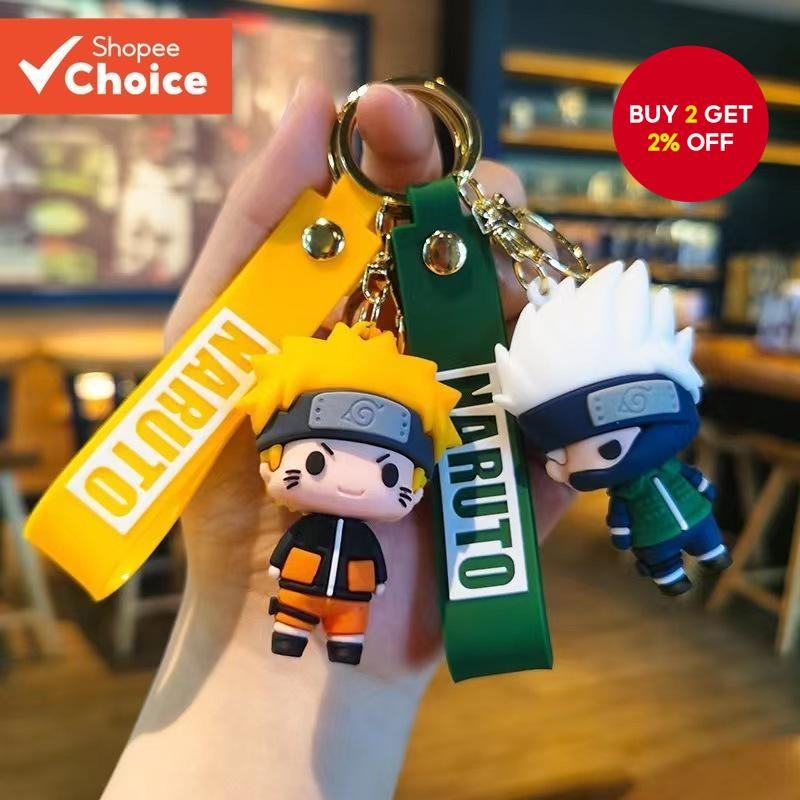 1 Pc Cartoon Cute Anime Ninja Figure Keychain Doll Backpack Pendant Car ...