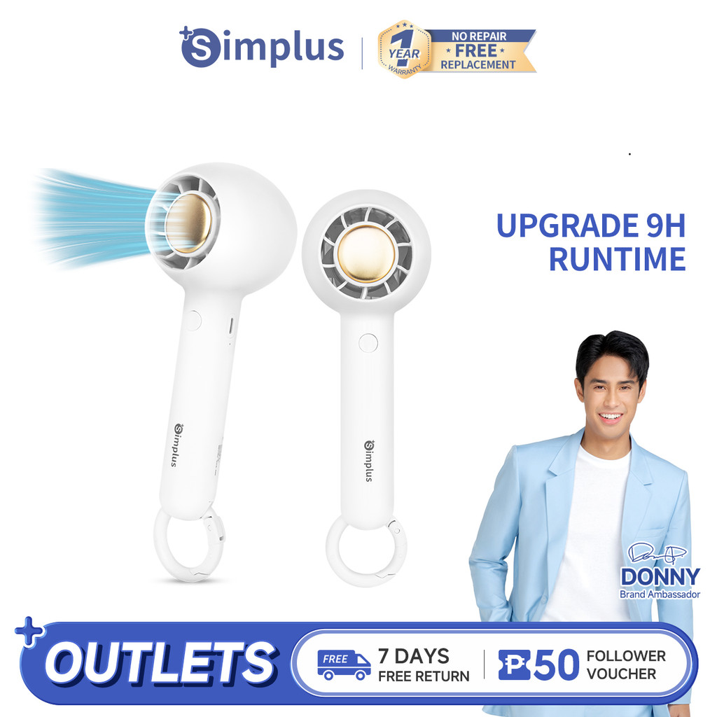 Simplus Portable Fan Rechargeable With 2-Speed Handheld Fan Desk Fan ...