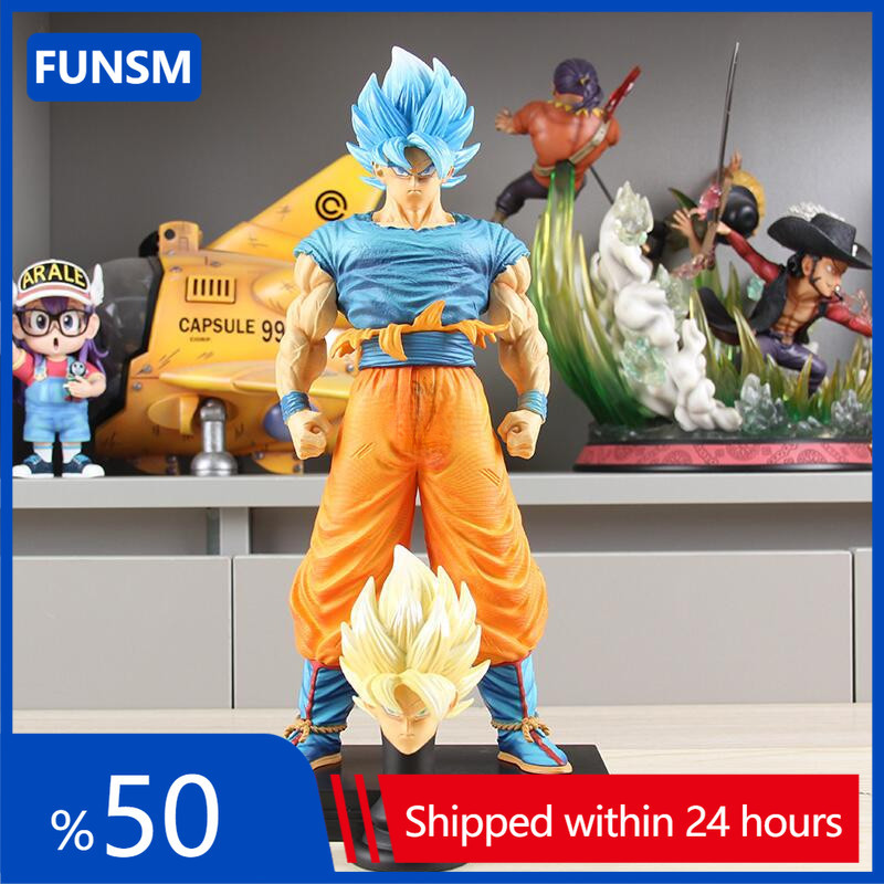 FIGURINE DRAGON BALL Z Goku SSJ3 DBZ Super Saiyan Statue Cadeau Collection 32cm EUR 69,90