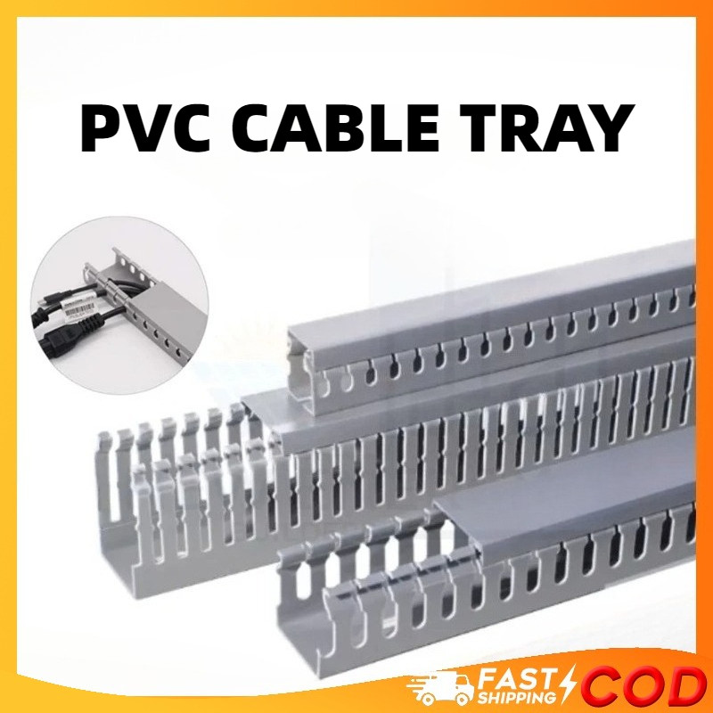 PVC Open Slot Cable Duct Wire Management Raceway for Wires Under ...