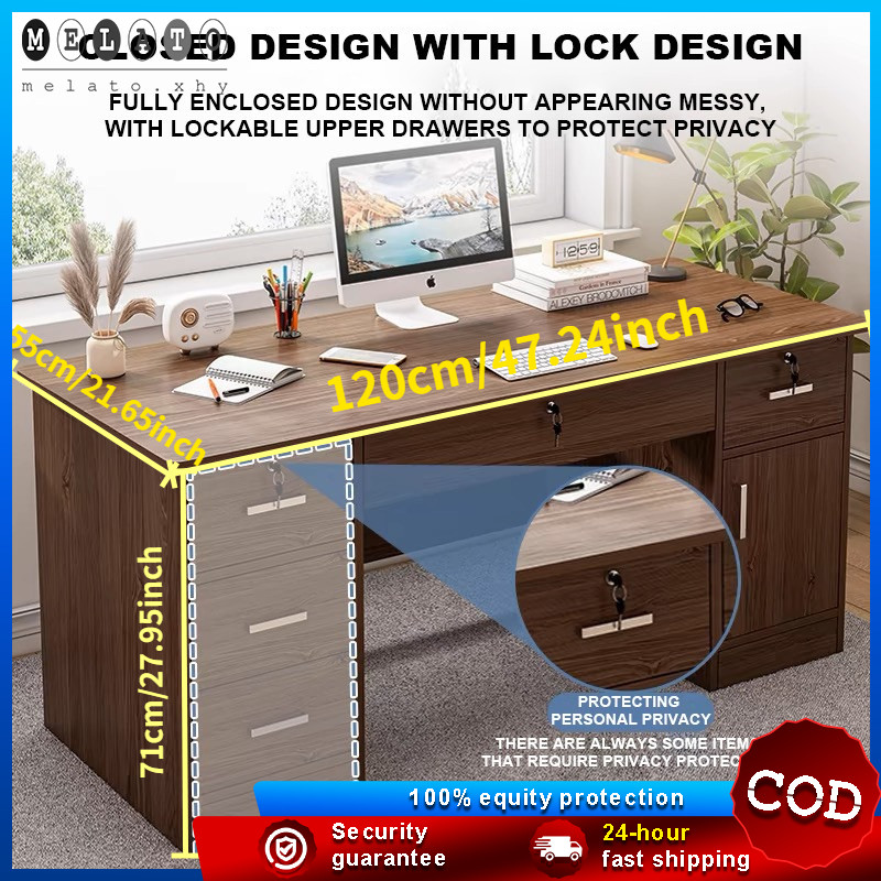 【Ship Today】Computer Desk Home Minimalist Modern Desk With Drawer ...