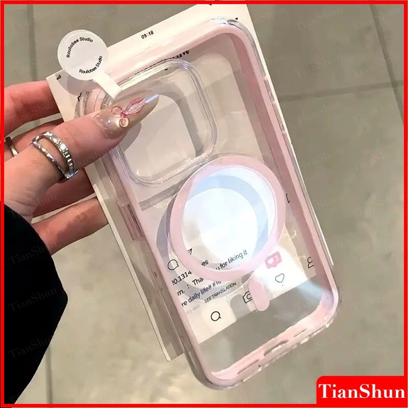 2-in-1 Crystal Transparent Wireless Charging Magnetic Acrylic Phone ...