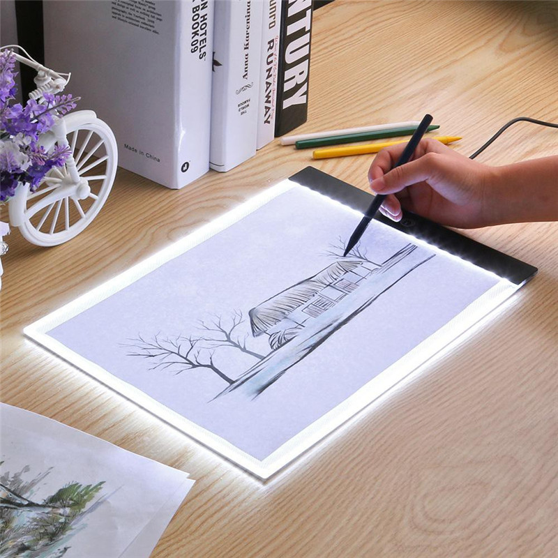A4/A5 LED Thin Art Stencil Drawing Board Stepless Dimming Drawing Board ...