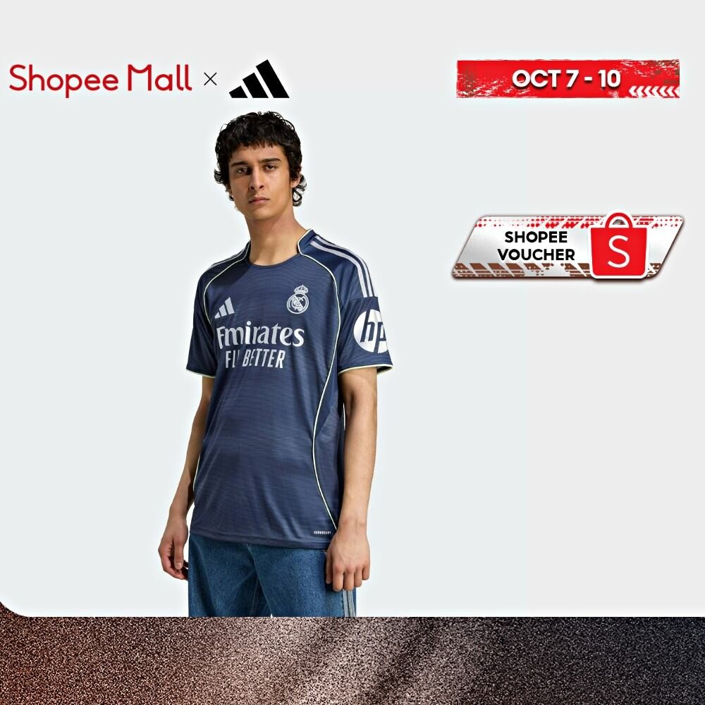 adidas Football Real Madrid 25/26 Away Jersey Men Blue JJ4182 | Shopee ...