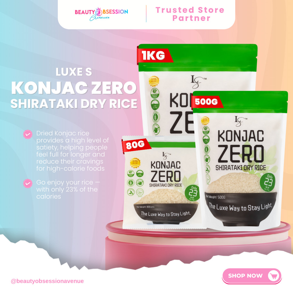 LUXE S Beauty Konjac Zero Shirataki Rice – Zero Sugar, Low Calorie ...