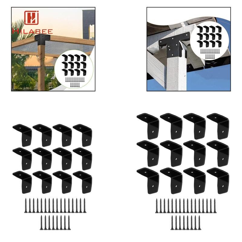 [UsusexaMY] 12Pcs Furniture Metal Corner Protectors Corner Braces 90 ...