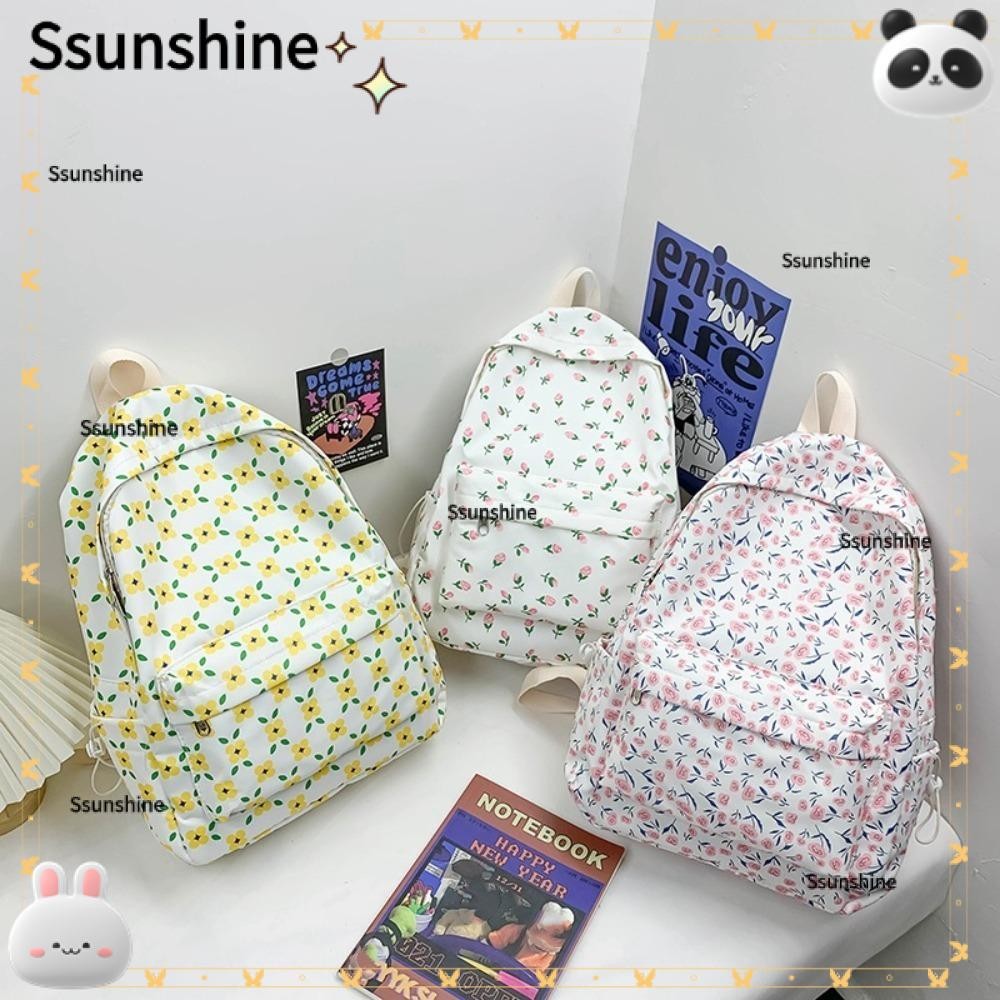 SSUNSHINE Women's Backpack, Large Capacity Nylon School Backpack ...