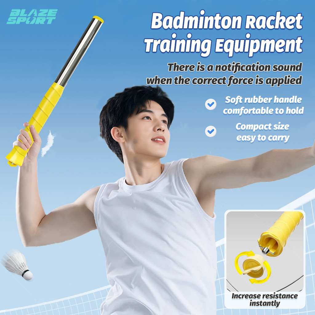 Badminton Swing Trainer Rod Adjustable Weight Badminton Swing Training ...