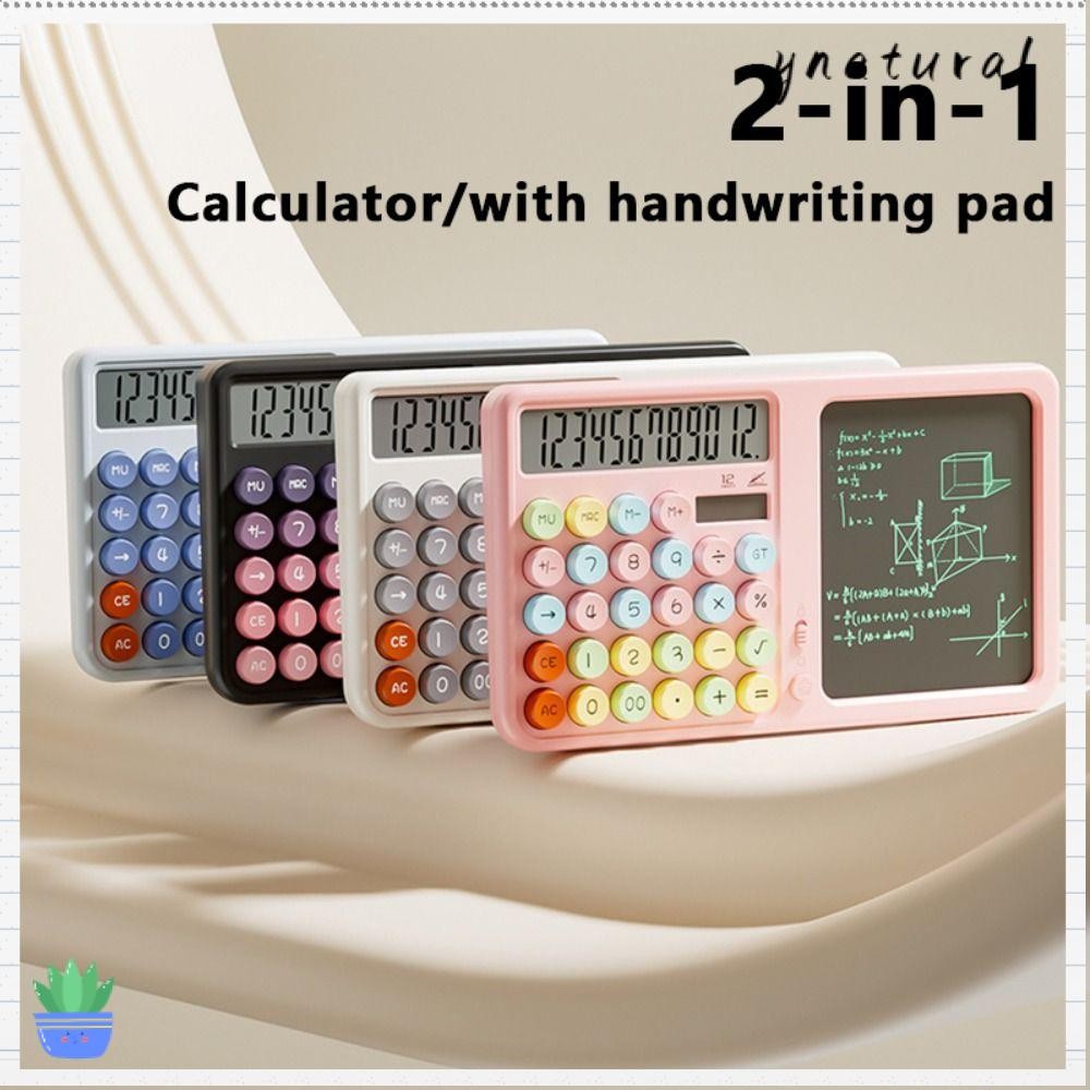 YNATURAL Calculator, 12-Digit Dual Power Supply Scientific Calculator ...