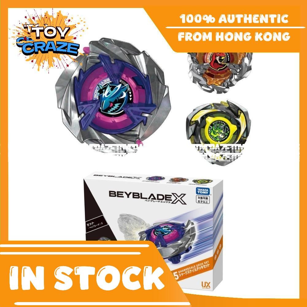 Takara Tomy Beyblade X Booster UX-15 Shark Scale Deck Set (Asia Code ...