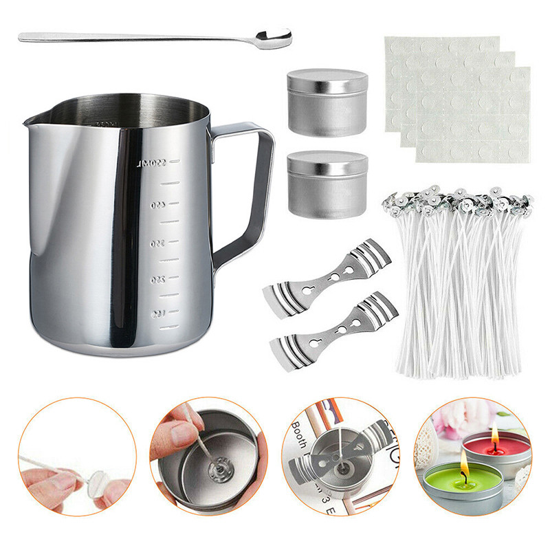 Candle Making Kit Scented Candles DIY Craft Tools Set Pouring Pot Wax ...
