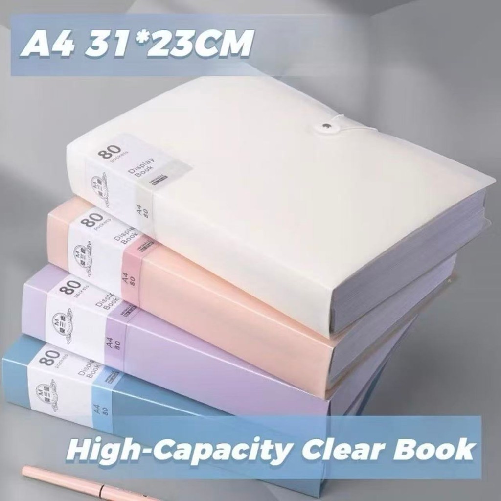 【24h Ship】A4 Clear Book Folder File Organizer Clear Folder Presentation ...