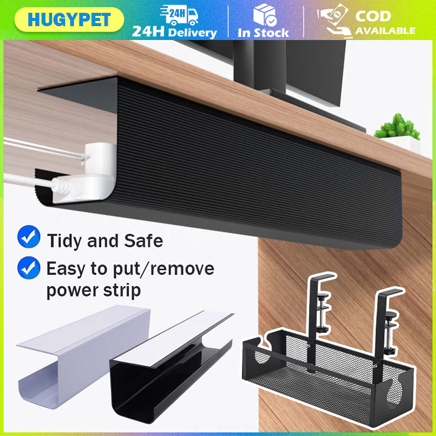 Under Desk Cable Management Wire Organizer Rack Computer Cord Storage ...