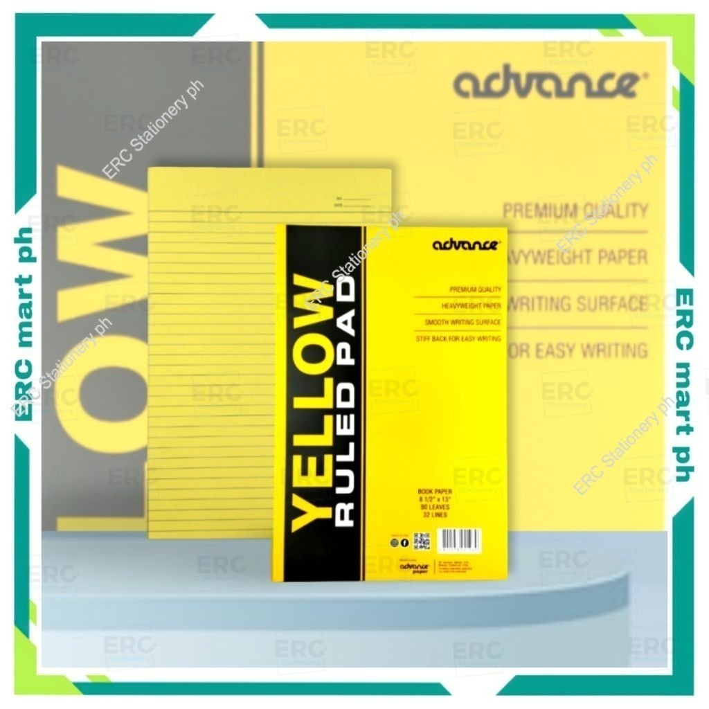 ERC Yellow Ruled Pad Advance 80Leaves Writing Paper Grade1234 High ...