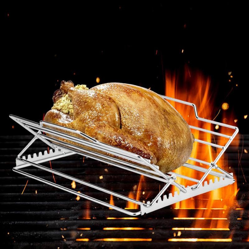 FBPH Bless Turkey Roasting Rack, Universal Rib Roasting Rack, V-Shaped ...