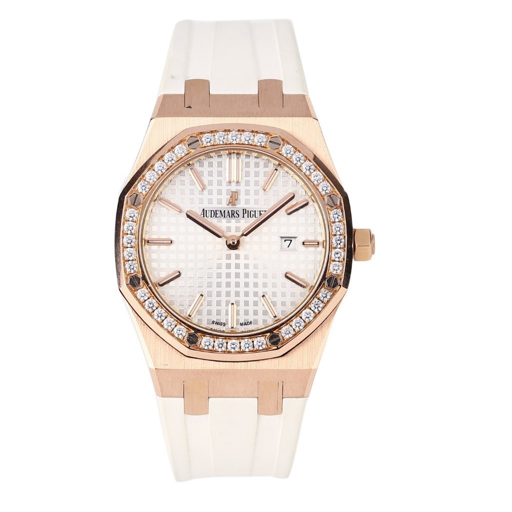 Audemars Piguet Royal Oak Series 18K Rose Gold Original Diamond English ...