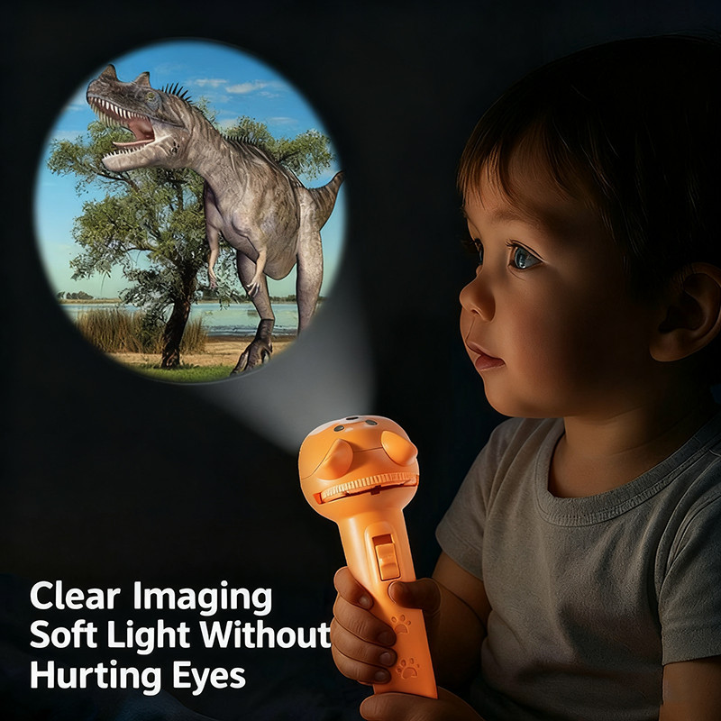 Kids Projector Flashlight Sleeping Story Book Flashlight Projection ...