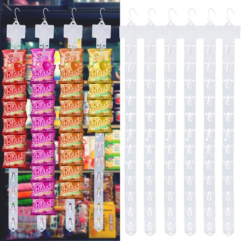 Plastic Snack Hanging Strips Snacks Display Hanger with Hooks market ...