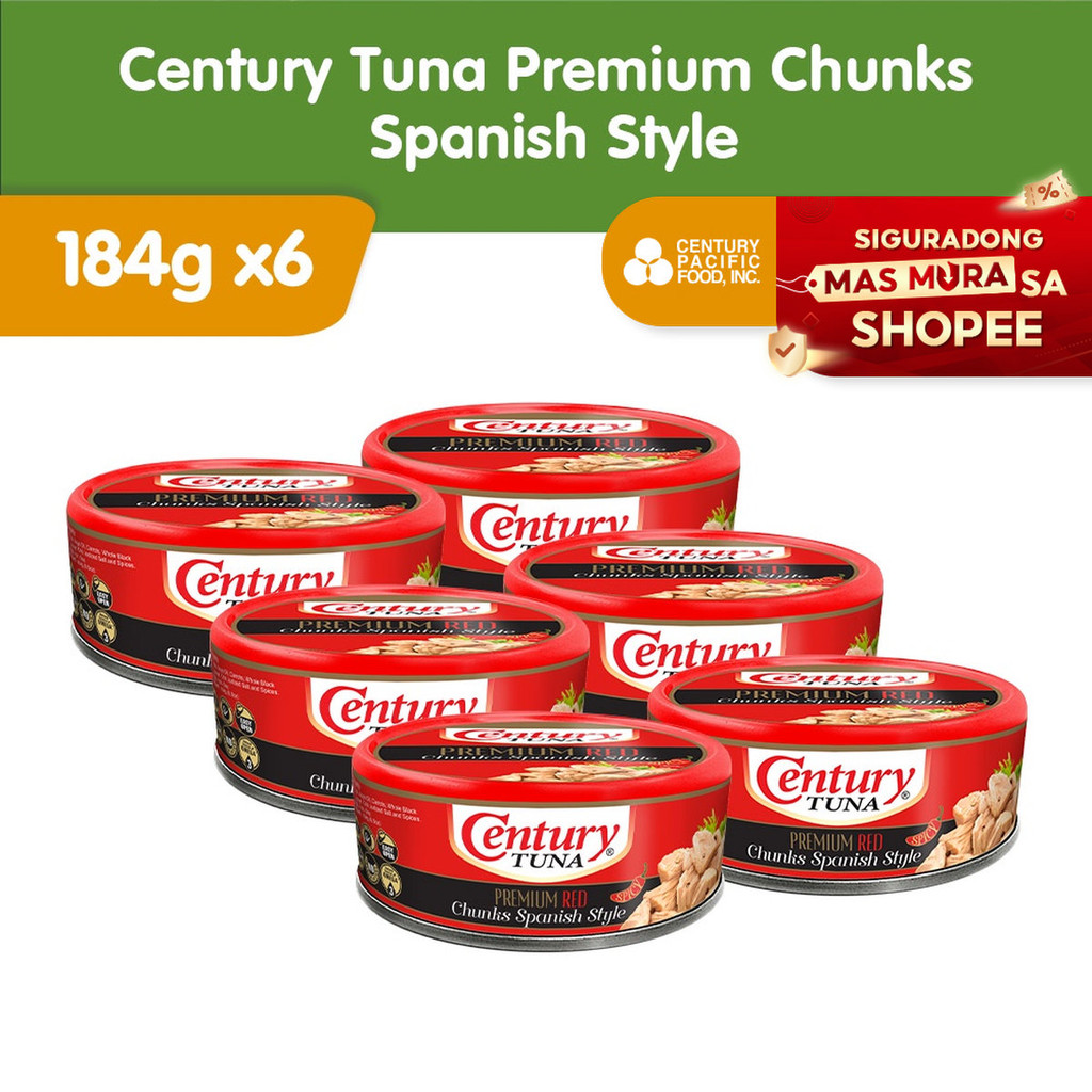 Century Tuna Premium Red Chunks Spanish Style 184g (Pack of 6pcs ...