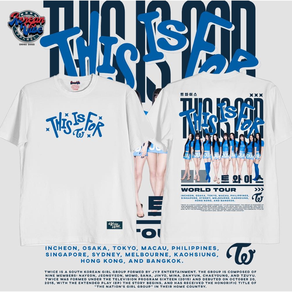 NCTCITY KPOP Twice Crop Top Estate T-Shirt Feel Special Stampata Maglietta a Manica Corta Tondo Collare Tops Camicia Allentata per Uomini e Donne Momo Sana Ji Hyo Mina DAHYUN CHAE Young TZUYU