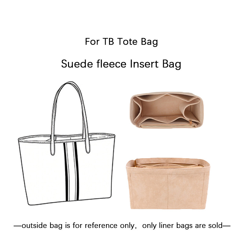 Suede Insert Organizer for TB Tote Bags - Multi-Pocket Accessory for ...