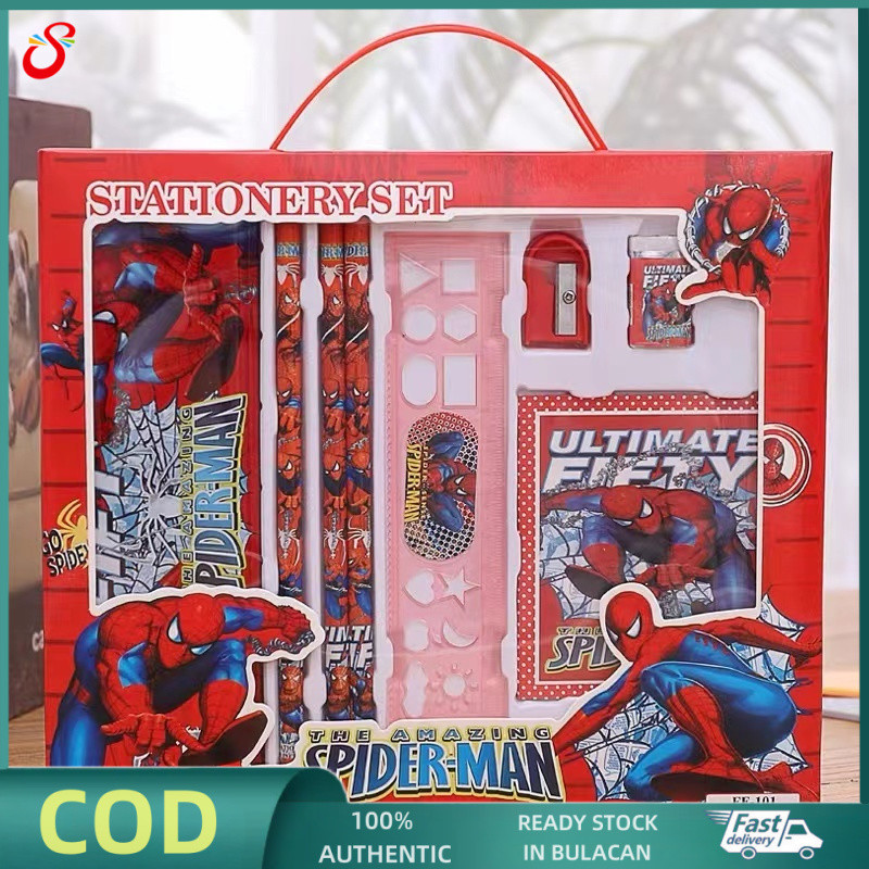 Snow White Spider Man Set Kids Pencil Case 8 in 1 Kawaii School ...