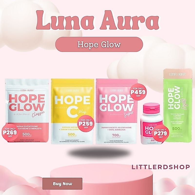 Luna Aura Hope Glow Advanced Gluthatione Classic | Hope C Plus | Super Biggie | Skin Pro | Light
