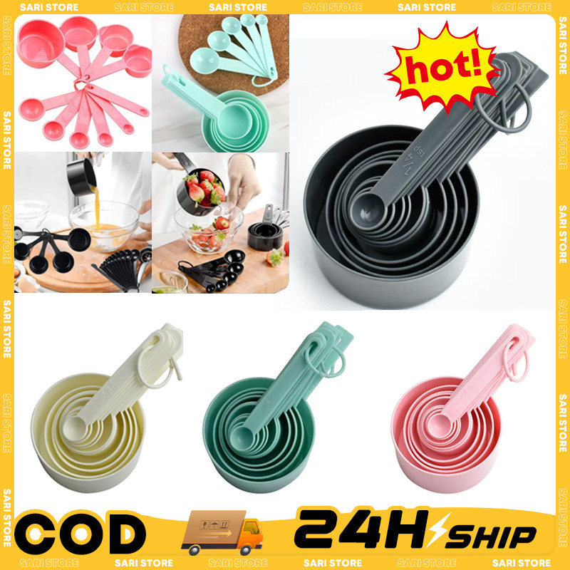 10PCS/1set Multi-size Plastic Measuring Spoon Set - Baking Tools for ...