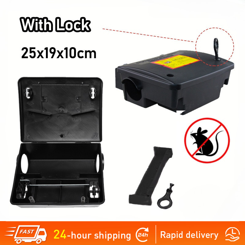 New Rat Mouse Bait Box Rodent Poison Box Professional Snare Traps Anti ...