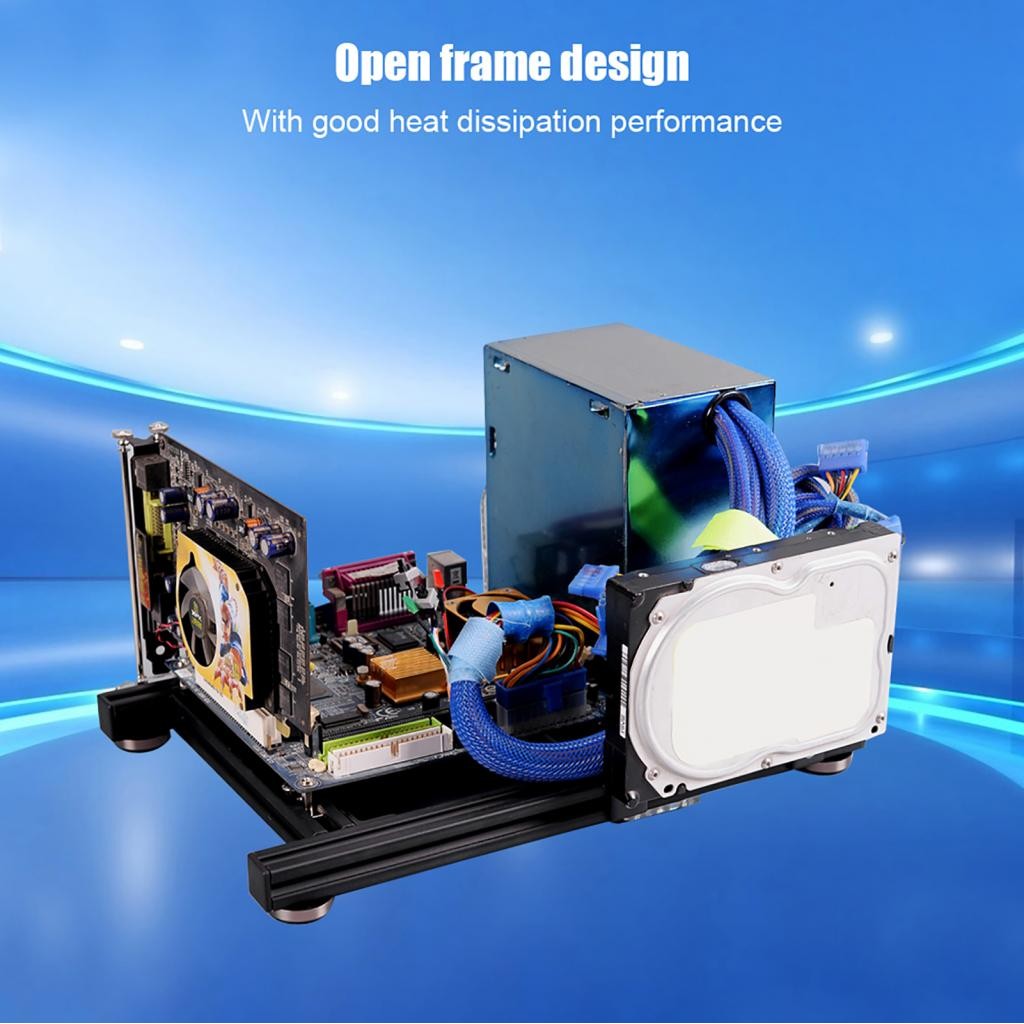 xguli-ph ITX Test Bench Computer Case PC Open Air Bracket Aluminum DIY ...