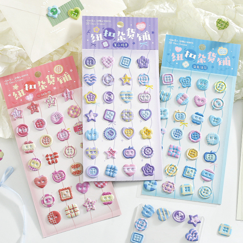 P PVC Sticker Single Sheet Foam Three-Dimensional Sticker Button ...