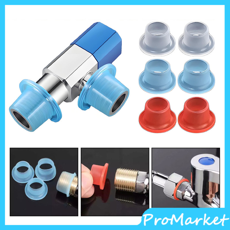 Rubber Ring 10 Pcs Silicone Rubber Water Tap Thread 1/ 2 Inch Anti-Leak ...