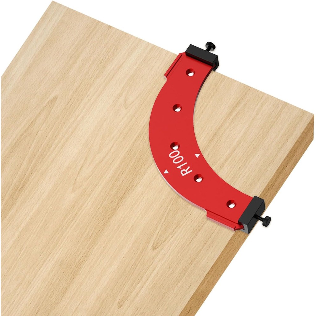 Woodworking Corner Radius Templates Set - 5 Aluminum Router Guides R100 To R300 For Cabinet Edge Molding