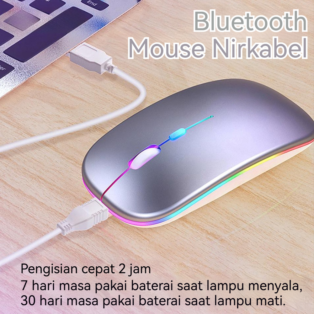 Ergonomic Wireless Gaming Mouse for Home, Silent, Portable with USB ...