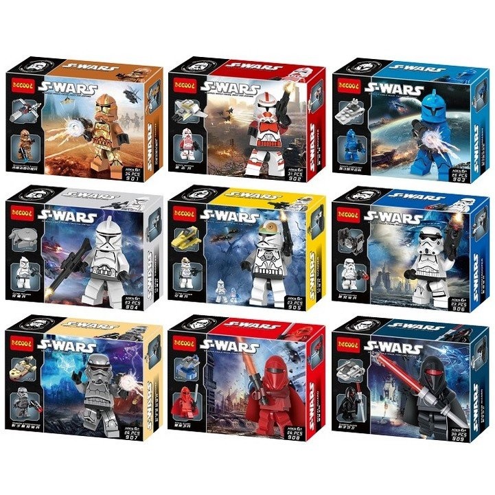 Dekorat Blocks Minifigures901-909 Star Wars Minifigures+Mini Fighter ...