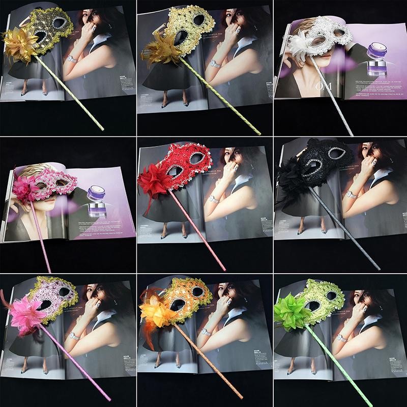 BDPH Swank Flower Handheld Mask Women Lady Girls Venetian Princess ...