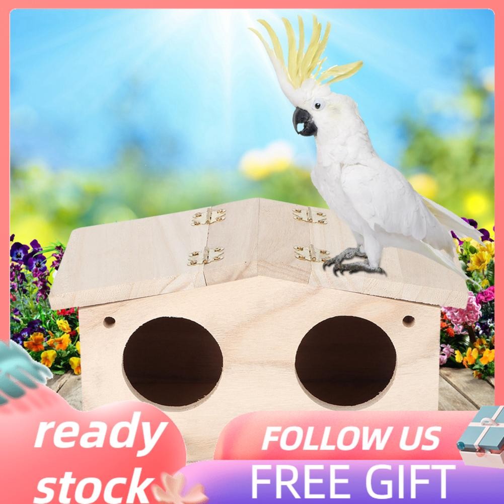 Hanhan1 Huairdum Bird Nests House Wooden Pet Birdhouse Accessories ... - Parrot Nests For Cage