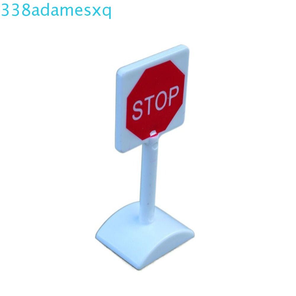 ADAMESXQB Simulation City Road Signs, Road Block Model Toy Dollhouse ...