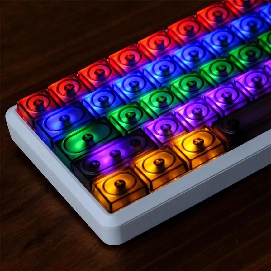 COD KBDiy Thin Keycap Set Black Transparent Toy Keycap Gamer PBT 115 ...