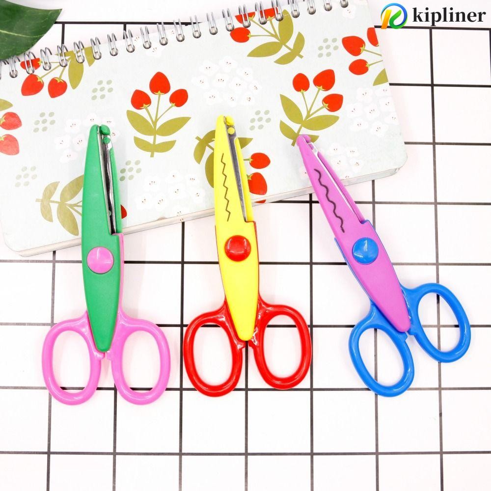 KIPLINER Minimalistic Lace Scissors, Wavy Pattern Small Round Head ...